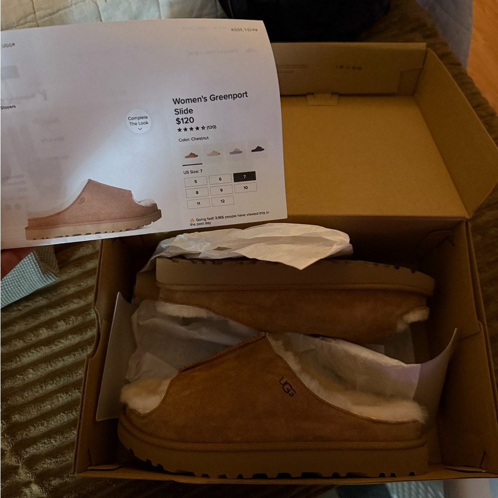 UGG Greenport Slide in Chestnut